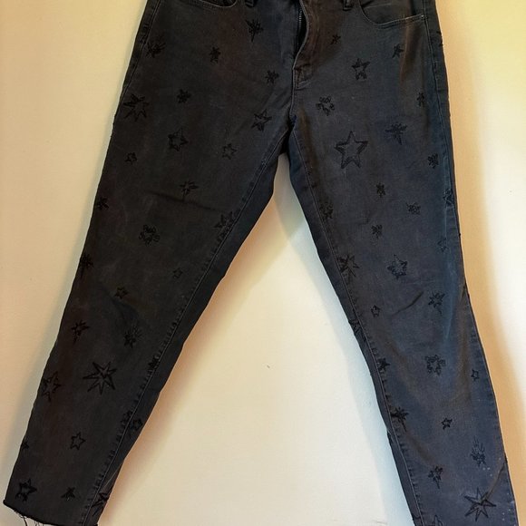 Star Patch Black Gray Jeans - Picture 8 of 8
